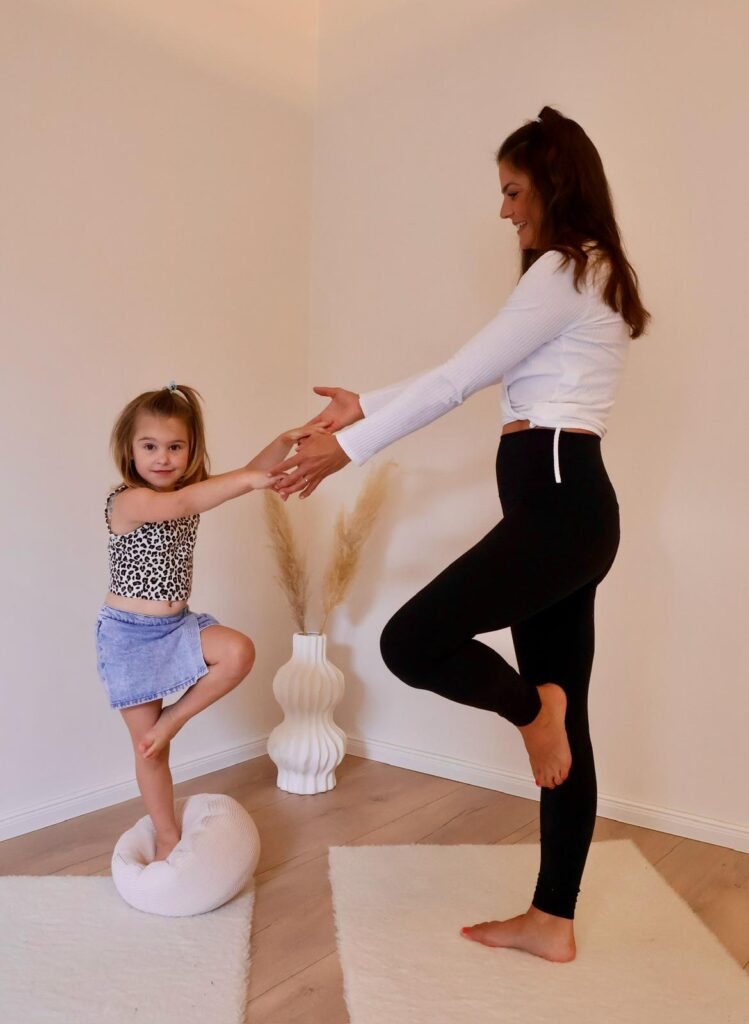 yoga with child indoor